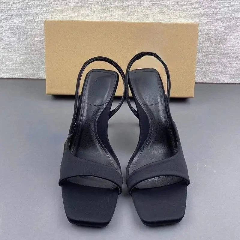 Women US6/EU37 / Black Summer Tacchi New Style Mules Shoes Sexy Thin Stiletto High Heel Slide Sandals for Women and Ladies