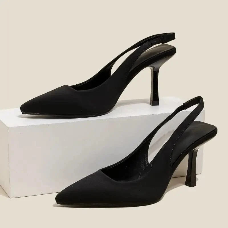Women US7.5/EU39 / Black Tacones Altos Fashion Chinese Slingback Sexy Pumps Latest Shoes Ladies Heel