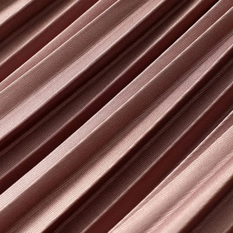 Women Y2K Gradient Midi Skirt Casual Luxury Elegant Korean High Waisted Pleated Skirts Girls Chic Long A-line Faldas