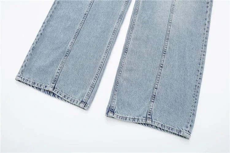 Womens Casual Classic Jumpsuit Off Shoulder Strapless Vintage Denim Long Pants High Street Jumpsuit Women