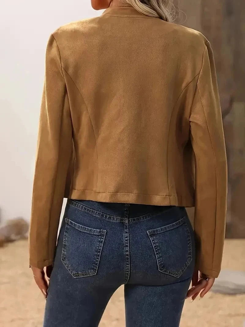 Womens Double Breasted Long Sleeve Retro Streetwear Popular Jacket Fall Fashion Short Jacket For Women