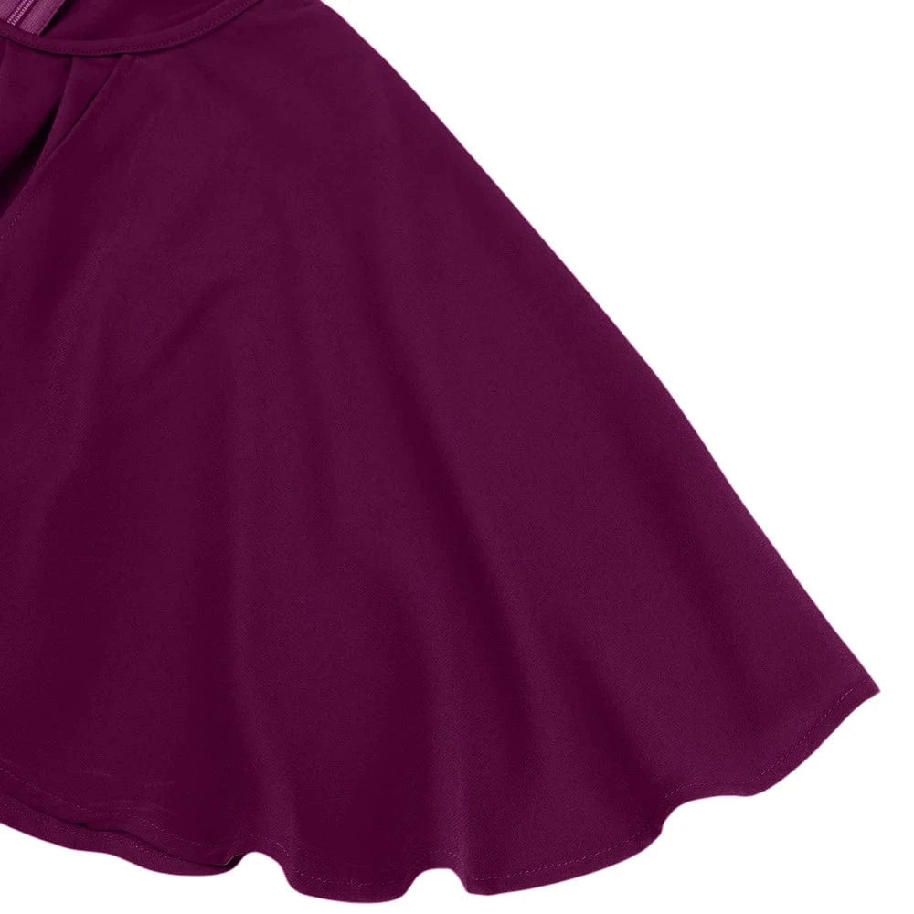 Womens Elegant Solid Ruffle Chiffon Cloak Sleeve Bodycon Knee Length Dress Ladies Evening Banquet Party Cocktail Ball Gown S-2XL