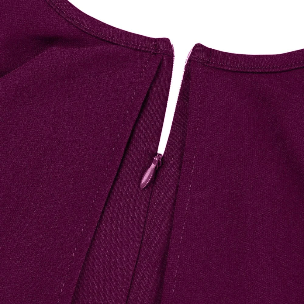 Womens Elegant Solid Ruffle Chiffon Cloak Sleeve Bodycon Knee Length Dress Ladies Evening Banquet Party Cocktail Ball Gown S-2XL