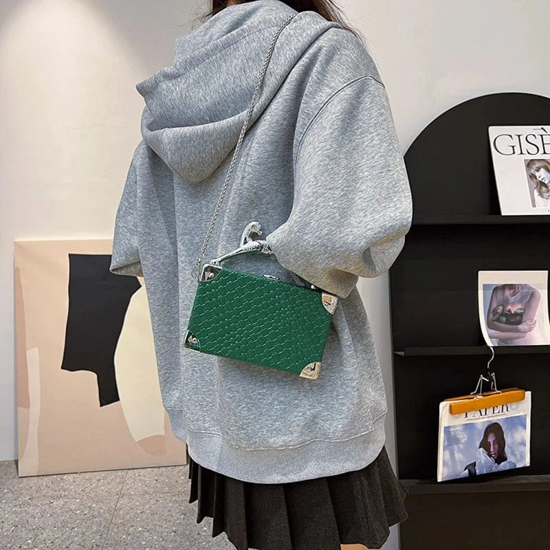 Woven box New Design Fashion Chain Women Shoulder Bag Pu Luxury Women Handbag Purses And Handbags