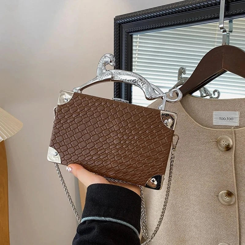 Woven box New Design Fashion Chain Women Shoulder Bag Pu Luxury Women Handbag Purses And Handbags