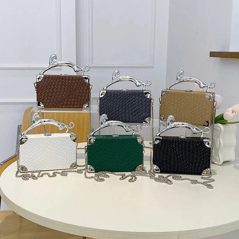 Woven box New Design Fashion Chain Women Shoulder Bag Pu Luxury Women Handbag Purses And Handbags