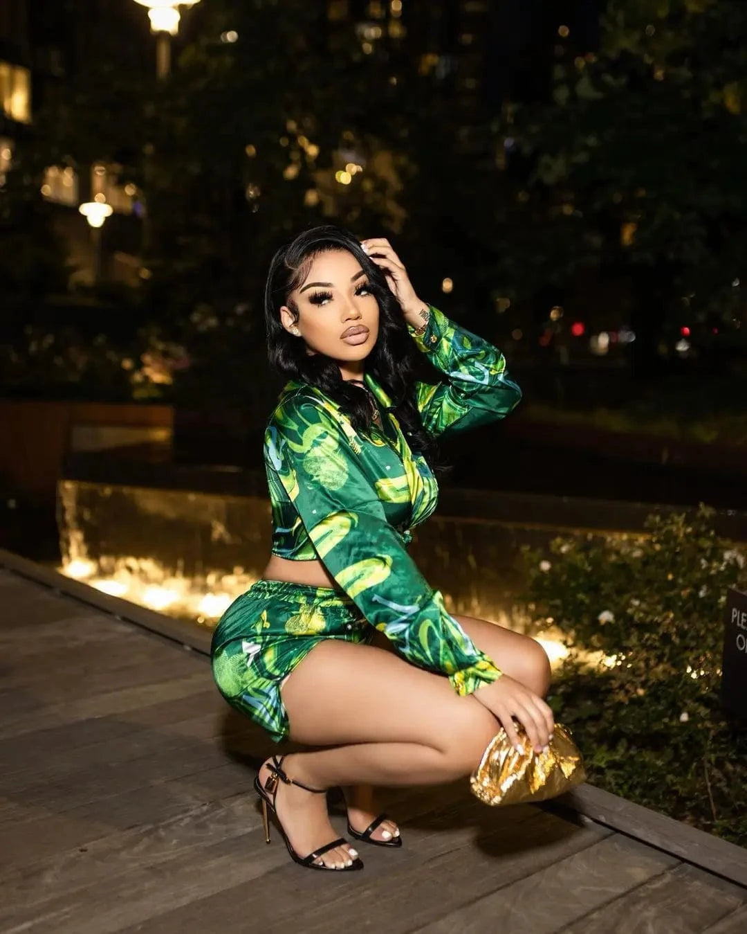 X1166 New Arrivals 2024 Classy Hawaii Style Fall Outfits Long Sleeve Beach 2 Piece Set Fashionable Boutique Clothing Women