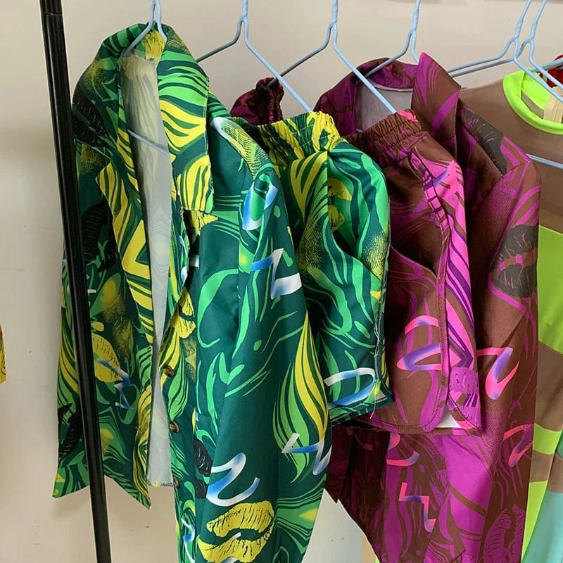 X1166 New Arrivals 2024 Classy Hawaii Style Fall Outfits Long Sleeve Beach 2 Piece Set Fashionable Boutique Clothing Women