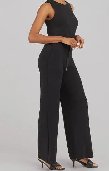 XL / Black Liu Ming Hot Selling Wholesale Women Casual Sleeveless Solid Color Bodysuit Wide Leg Loose Long Pants Bodycon Jumpsuits