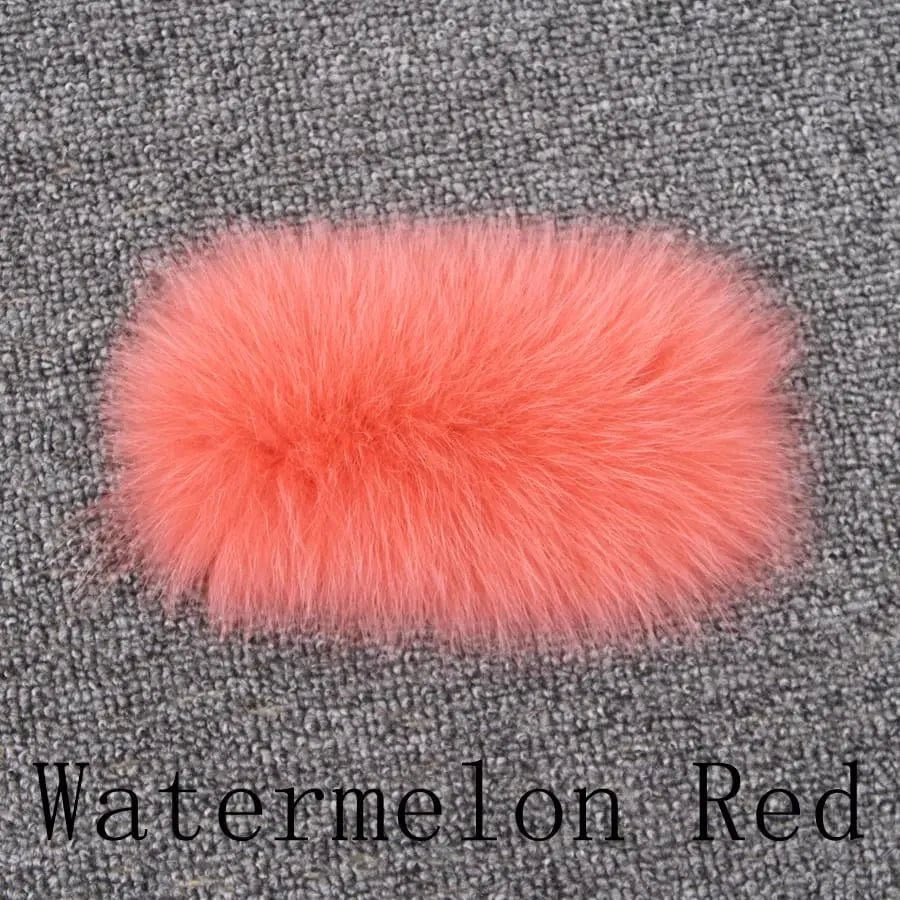 XL / hot pink QIUCHEN QC21159 Cropped Hooded Jacket Custom Color Label ladies winter warm fluffy fur real fox fur coat