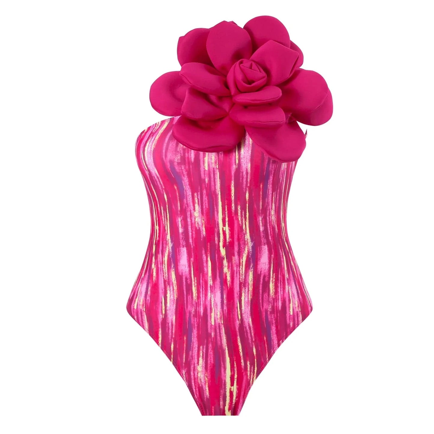 XL / ONLY SWIMWEAR 1 Bestwayclox 3D Flower Strapping One-piece Swimsuit and Skirt for Women Swimwear Female Luxury Beach wear Bathing Suit Stock 2024