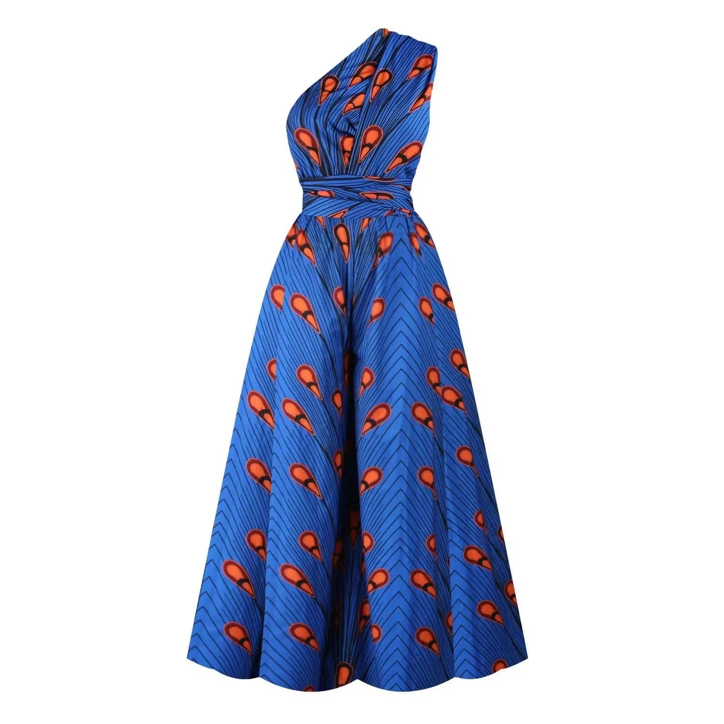 XL / pants 4 Floral Print African Dress with Side Slit & High Waist