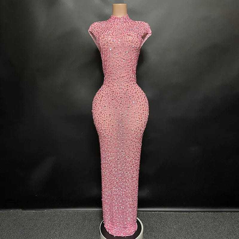 XL / Pink Novance Y2507 Women Party Outfits Sexy Evening Dresses 2024 Elegant Floor-Length Party Wholesale Womens Boutique Clothing