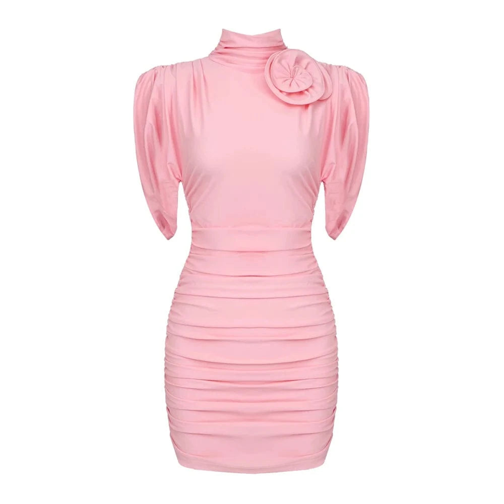 XS / Pink Women Party Pink Women Mini Dress Sleeveless Ladies Bodycon Mini Dress