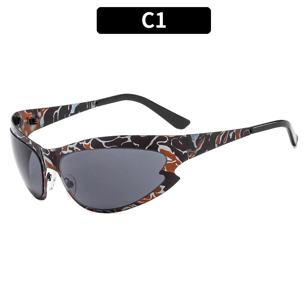 XSDS-5513 / CAMOUFLAGE-BLACK UNOC Newest Custom Shades Sunglasses Uv400 Gafas De Sol Outdoor Windproof Classic Thick Frame Square Y2k Sunglasses 2024