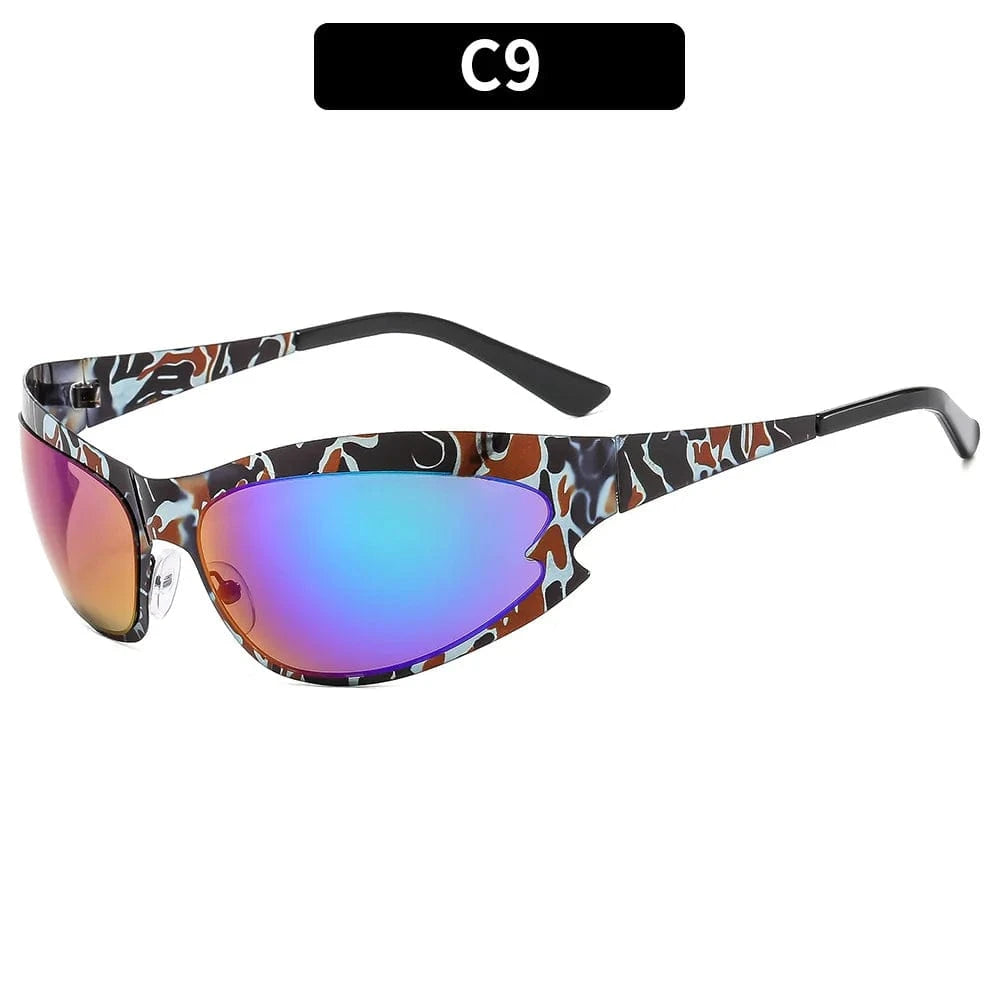 XSDS-5513 / CAMOUFLAGE-GREEN UNOC Newest Custom Shades Sunglasses Uv400 Gafas De Sol Outdoor Windproof Classic Thick Frame Square Y2k Sunglasses 2024