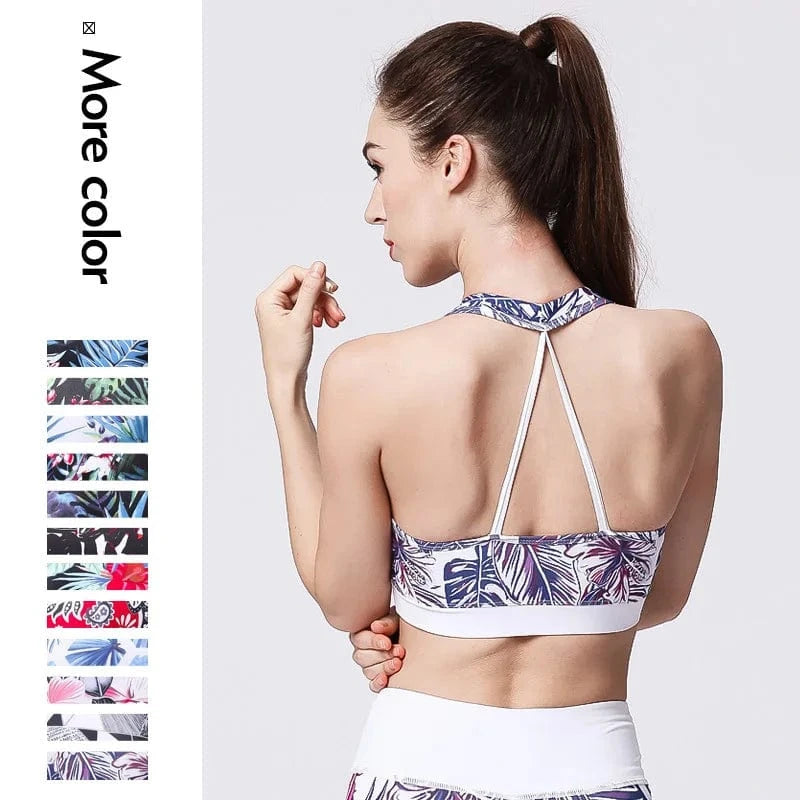 Xsunwing Custom LOGO women High Impact 3d printed fabric Fitness Bra Cup S-XL Padded Gym Wear Ladies Running Top Sport Yoga Bra