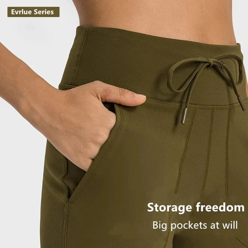 Xsunwing Custom Solid Women's Clothing Sweat Pants Autumn Sports Gym Tights Jogger activewear outdoor Pants With Pockets WDQ336
