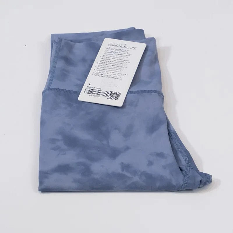 XXL / Blue 2024 New Hot Sale Cycling Yoga Running Pants Butt Lift High Waisted Seamless Tie-Dye Yoga Leggings Women lulu