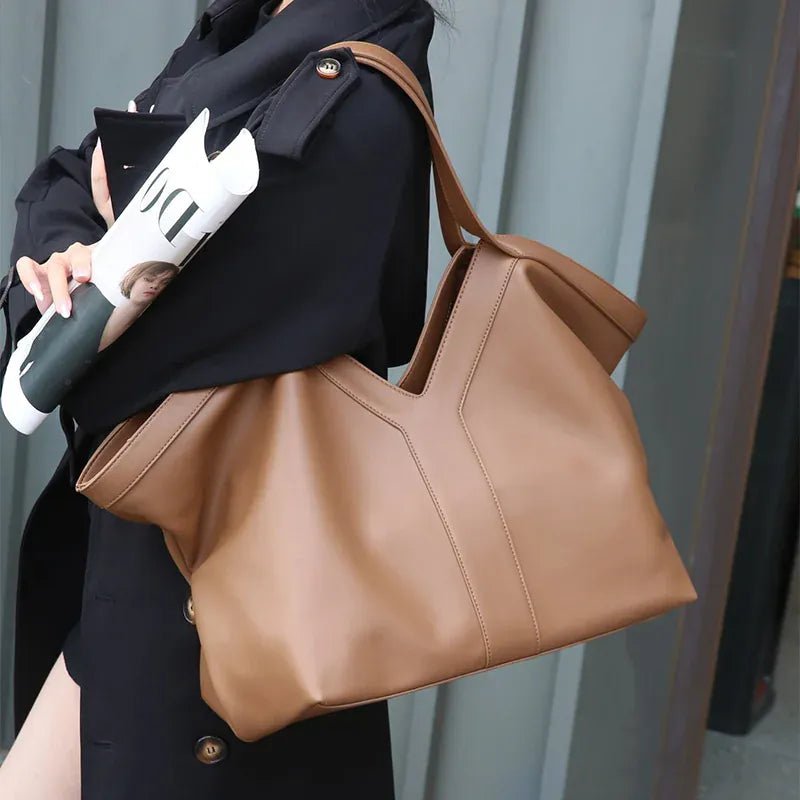 Y - shaped Design Straw Underarm Bag With Small Bag Leisure Vacation Large Capacity Woven Wing Tote Bag Versatile Shoulder Bag - SN Wigs & More