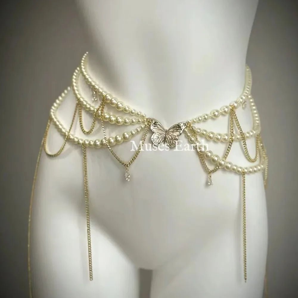Y2K Pearl Waist Chain - SN Wigs & More