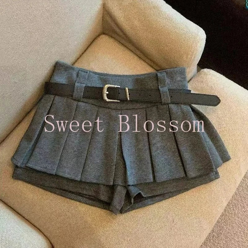 Y2K Preppy Style Solid Pleated Skirts Korean Fashion Casual Mini Skirts New Design Chic High Waist Streetwear Slim Clothing 2025