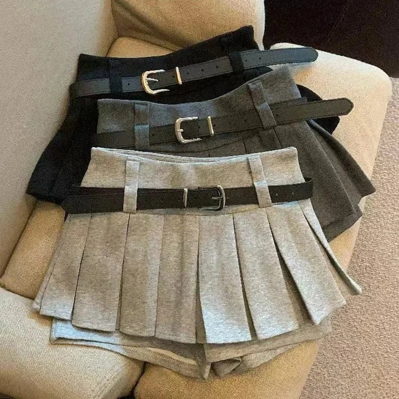 Y2K Preppy Style Solid Pleated Skirts Korean Fashion Casual Mini Skirts New Design Chic High Waist Streetwear Slim Clothing 2025