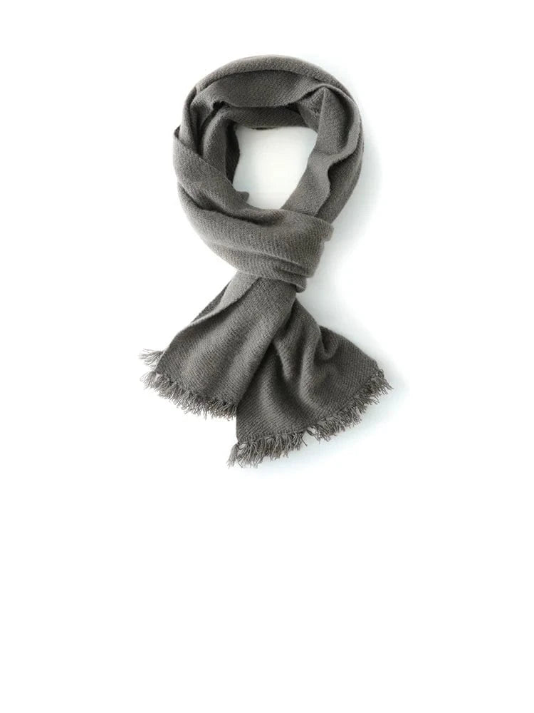 Yama Gray / F New Chic Women 100% Cashmere Scarf Autumn Winter Cashmere Knitted Tassel Long Shawls Row Style Basic Soft Warm Scarf Luxury Tops