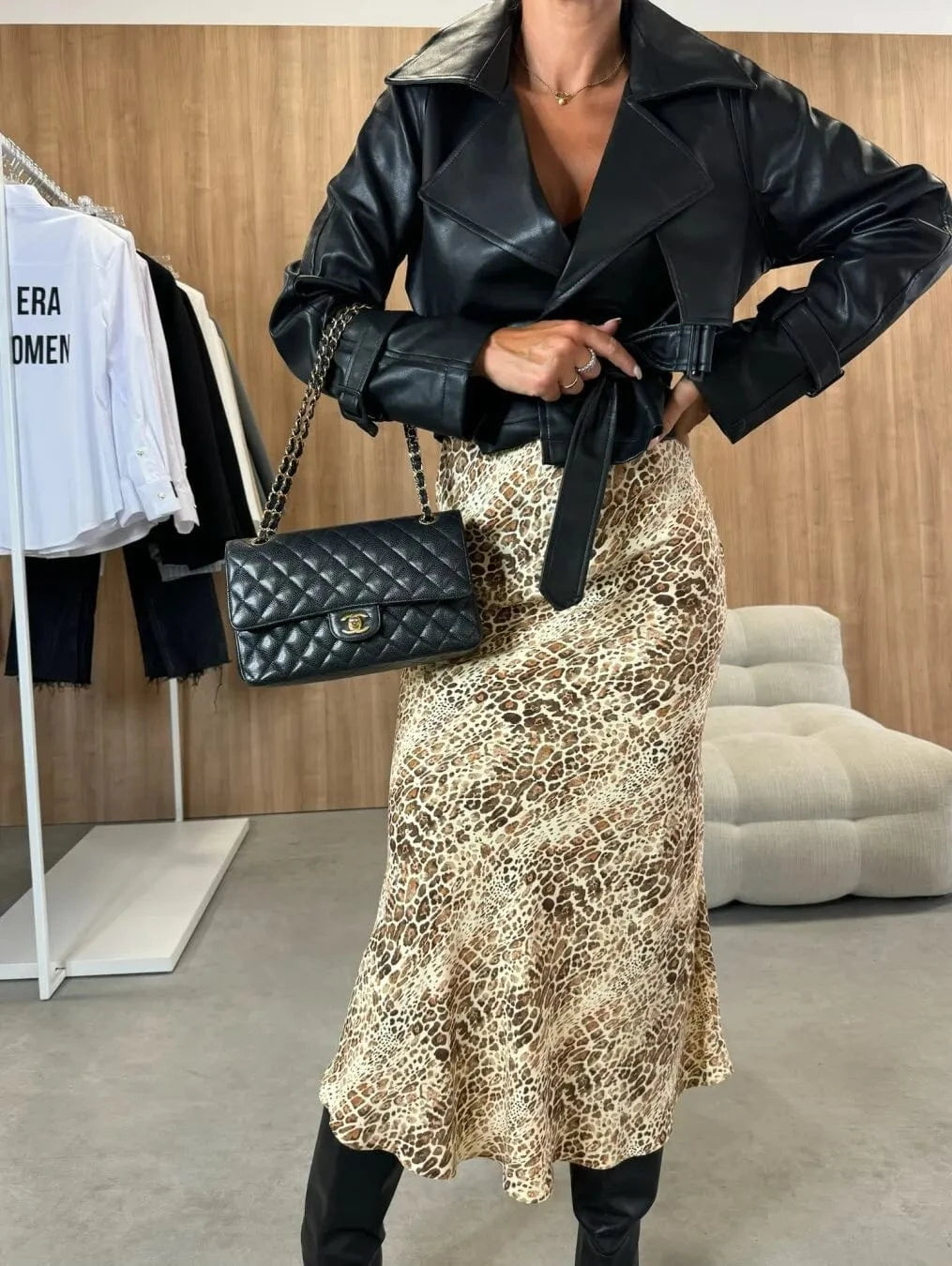 Yellow / XXL Autumn Fashion High Waist Slim Fit Printed Women's Skirt