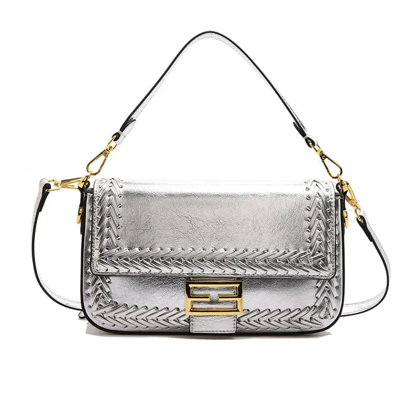 yin 2025 Designer Shoulder Bag Collection - Bamboo Woven Crossbody Saddle Bag, Elegant Top Handle Hobo Purse with Chain Strap