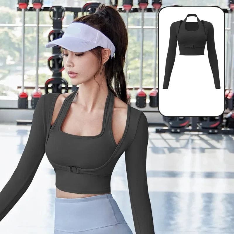 YOKE 2024 New Spring Fitness Wear Yoga Women's Long Sleeve Thumb Holes Running Shirt Athletic Gym Workout Top