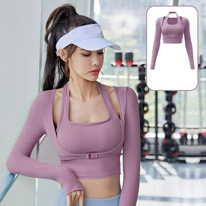 YOKE 2024 New Spring Fitness Wear Yoga Women's Long Sleeve Thumb Holes Running Shirt Athletic Gym Workout Top