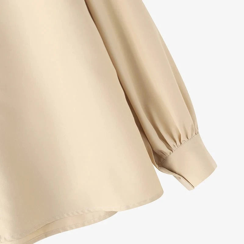 ZANZEA Fashion Lapel V Neck Shirt Women Puff 3/4 Sleeve Blouse Office Casual Loose Solid Color Tops 2024 Summer Street Tunics