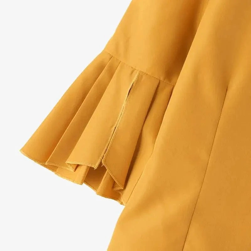 ZANZEA Women Elegant Party Blouse Summer Puff 3/4 Sleeve Tops Shirt 2024 Fashion Solid Boat Neck Tunic Korean Office Lady Blusas