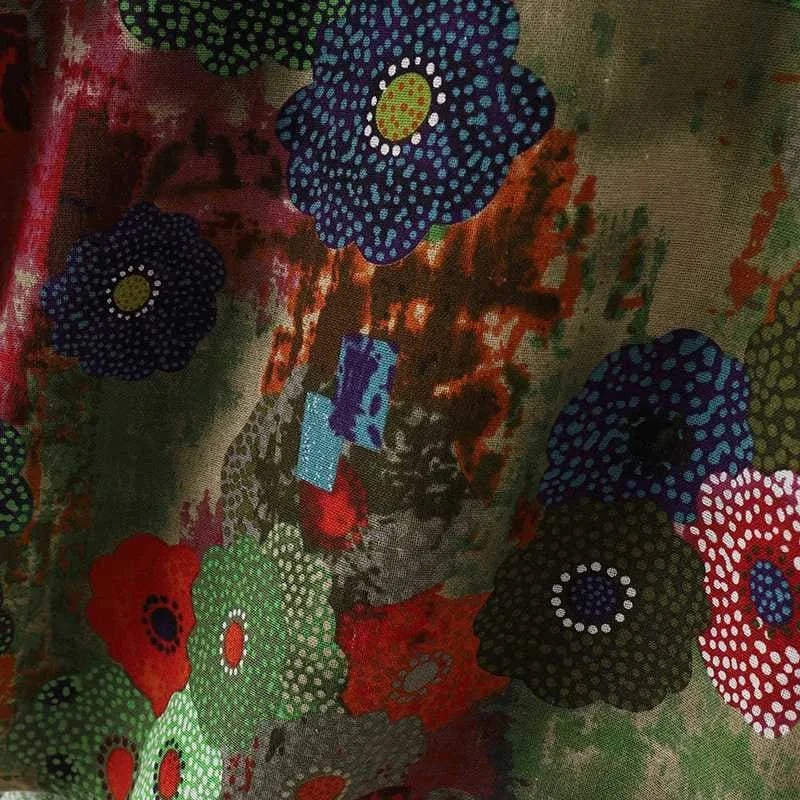 ZANZEA Women Long Sleeve Blouse 2024 Autumn Retro Floral Print Shirts Vintage Office Lady Cotton Chemise Holiday Round Neck Tops
