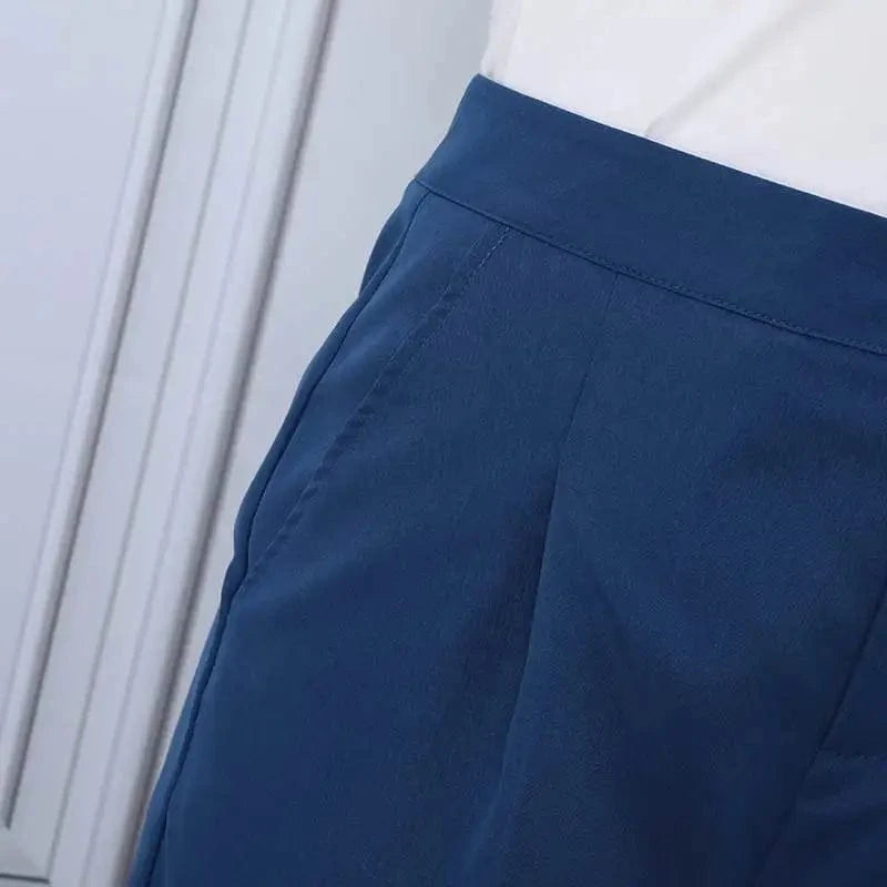 ZANZEA Women Straight Long Pants Korean High Waist Pantalons Casual Loose Wide Leg Cropped Trousers 2024 Summer Holiday Bottoms