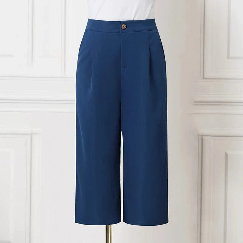 ZANZEA Women Straight Long Pants Korean High Waist Pantalons Casual Loose Wide Leg Cropped Trousers 2024 Summer Holiday Bottoms