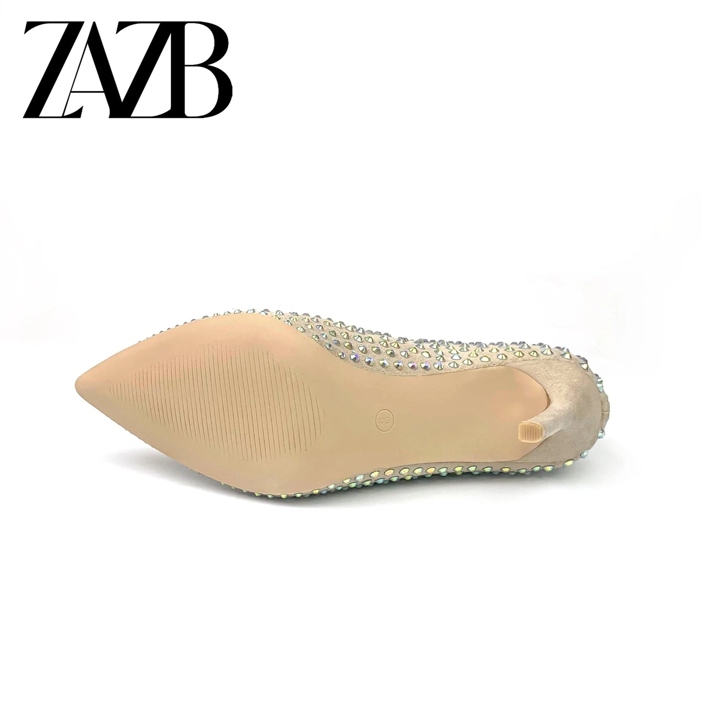 ZAZB Autumn New Women's Boot with Black Broken Diamonds and Fine Heel High Elastic Mid length Boots