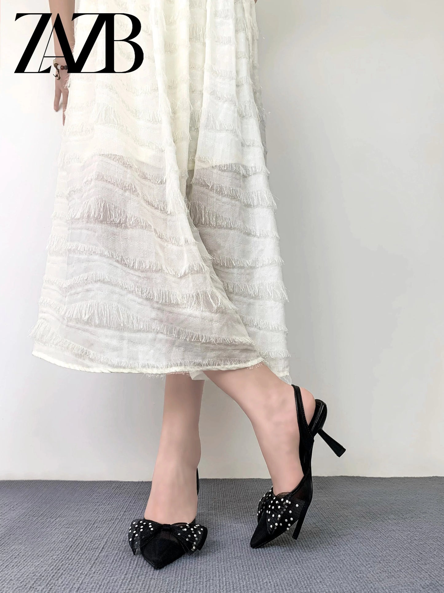 ZAZB brand custom leather high heels shoes for women sandals bowknot wedding bride elegant ladies and chaussures pour femmes