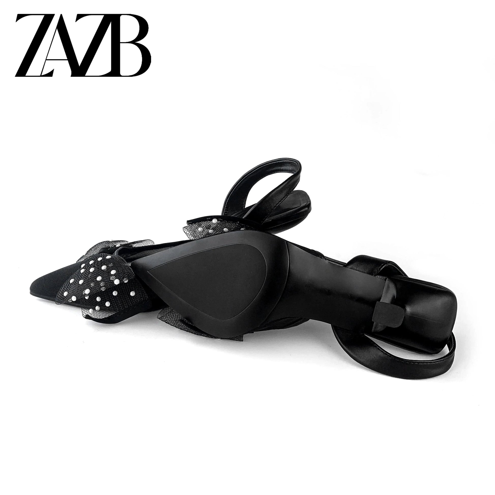 ZAZB brand custom leather high heels shoes for women sandals bowknot wedding bride elegant ladies and chaussures pour femmes