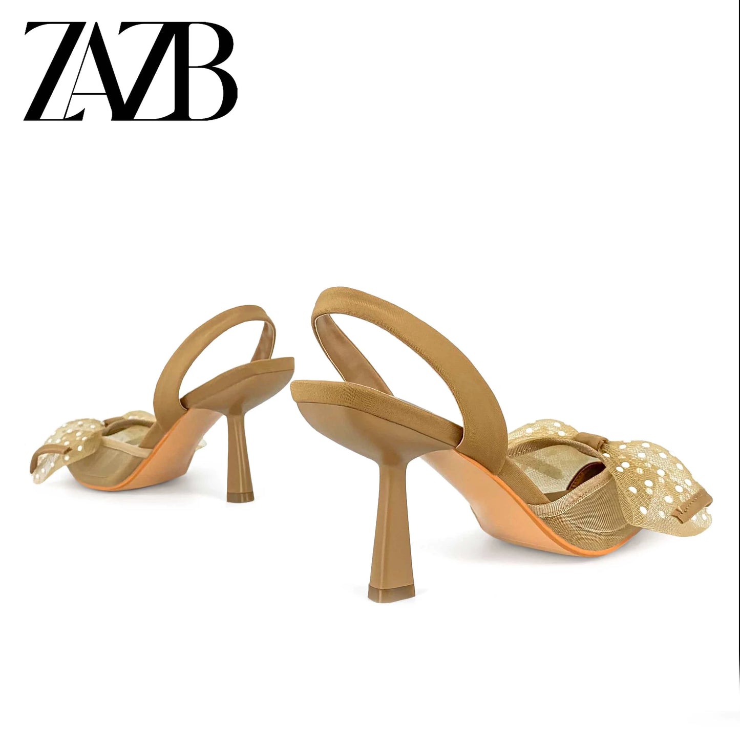 ZAZB brand custom leather high heels shoes for women sandals bowknot wedding bride elegant ladies and chaussures pour femmes