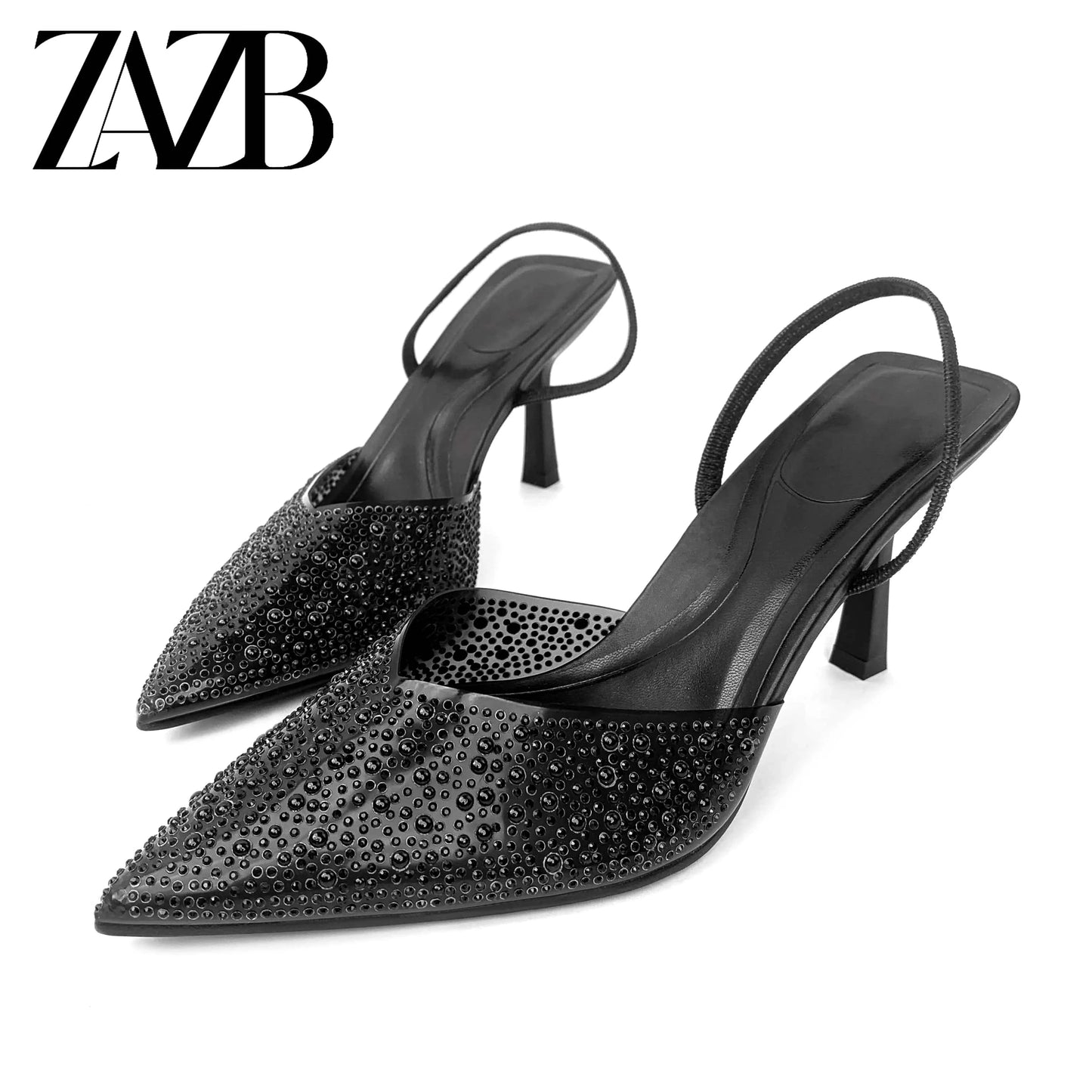 ZAZB Customized exquisite and fashionable women's high heels, women's pearl high heels sandals