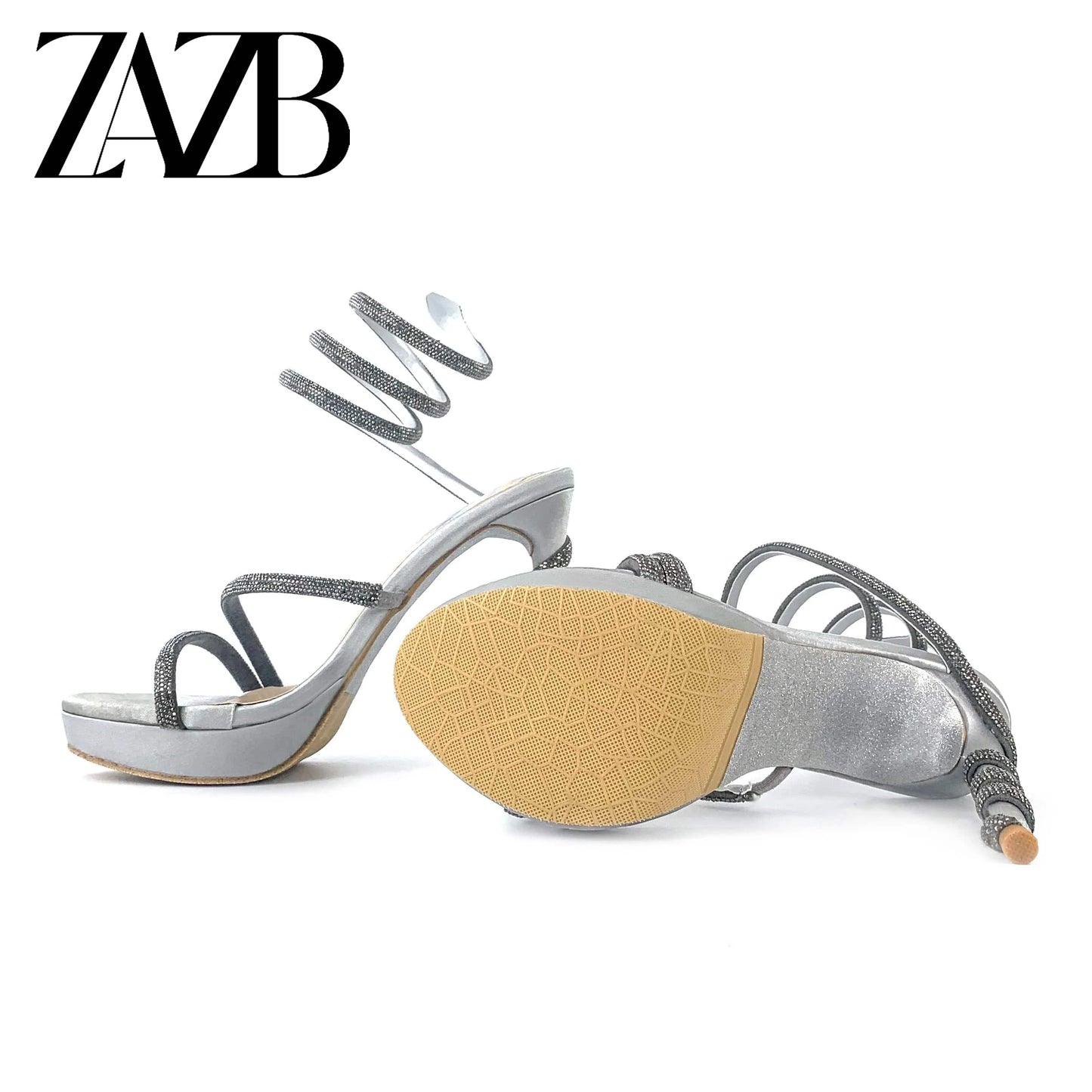 ZAZB New design formal sexy Women's high heel Sandals wedding shoes frenulum narrow strap cross belt for ladies