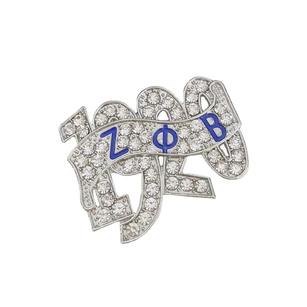 Zeta Phi Beta Alpha Delta Sigma Greek Year Lapel Pins Sorority Designer 1920 1922 Brooches Pin For Women Accessories