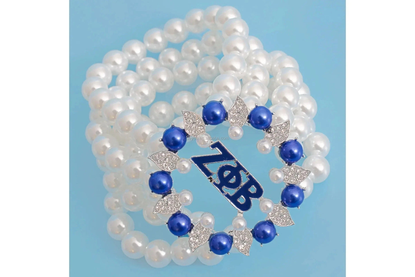 Zeta Phi Beta Silicone Bracelet sorority ZPB Blue White Wristbands PVC Bracelet Fellowship Rubber Bracelets