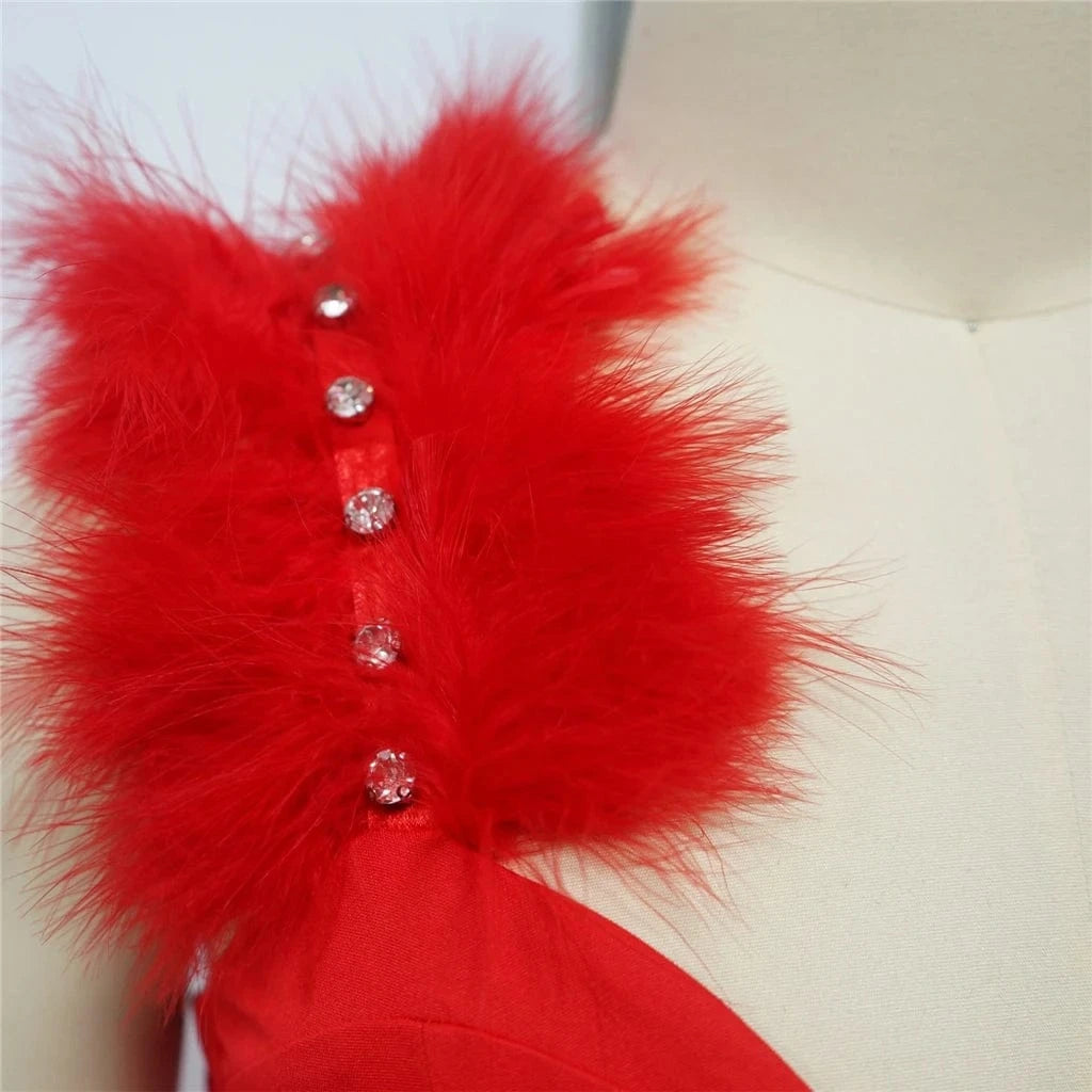 ZHEZHE Fashion 2024 summer street wear women clothes boutique one piece sleeveless feather strap sexy jumpsuit with belt