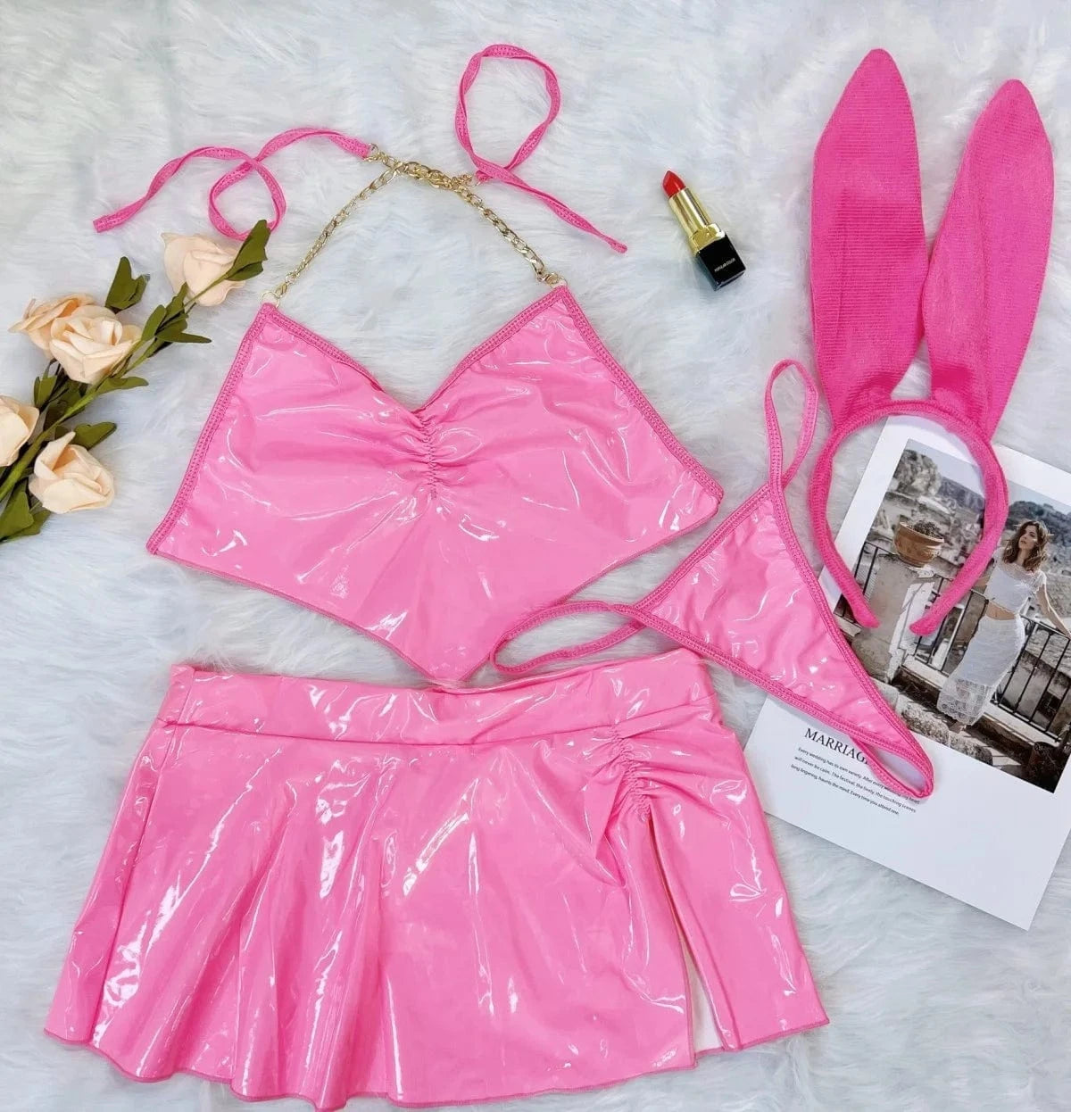 ZHEZHE wholesale 3-pieces clothes sets valentines outfits valentines day gift 2024