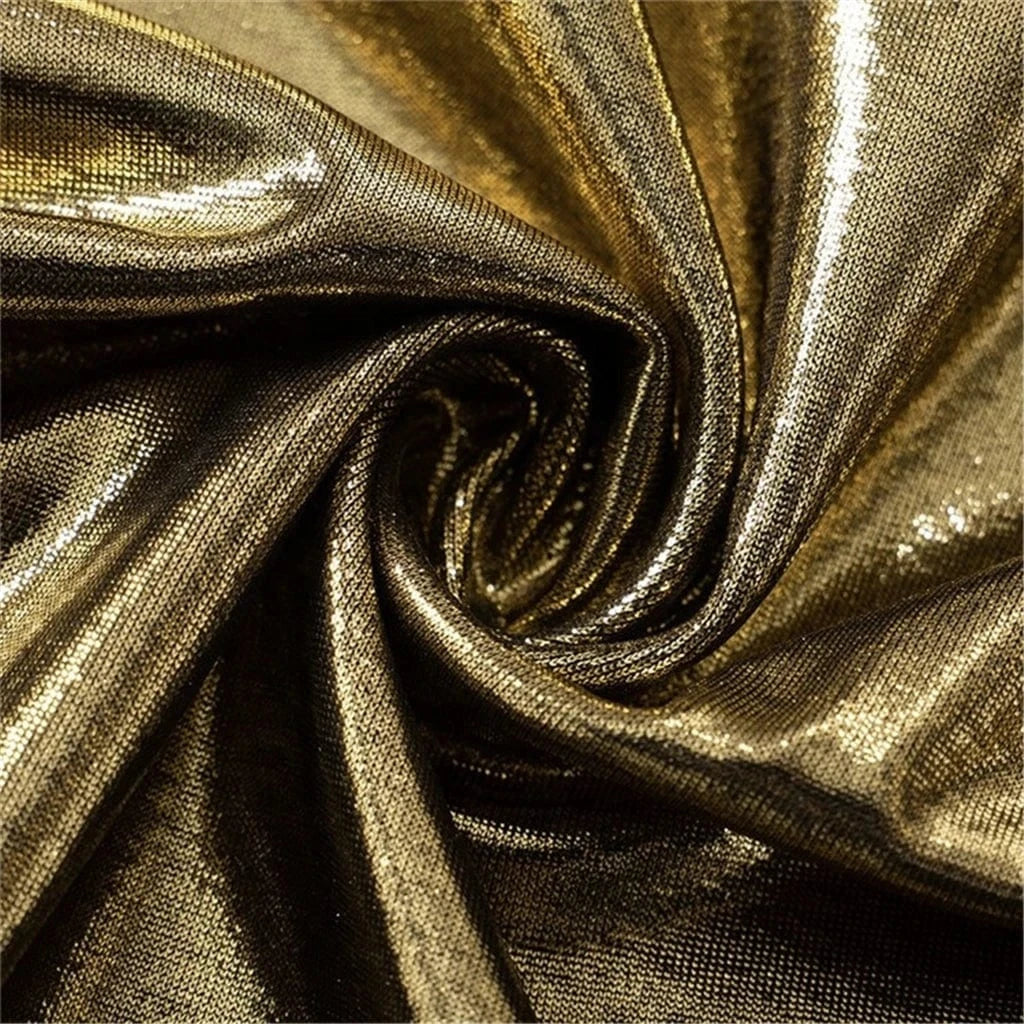 ZHEZHE Women's 2024 Summer Temperament Backless Halter Gold Jumpsuit Elegant Sexy Party Club Outfit