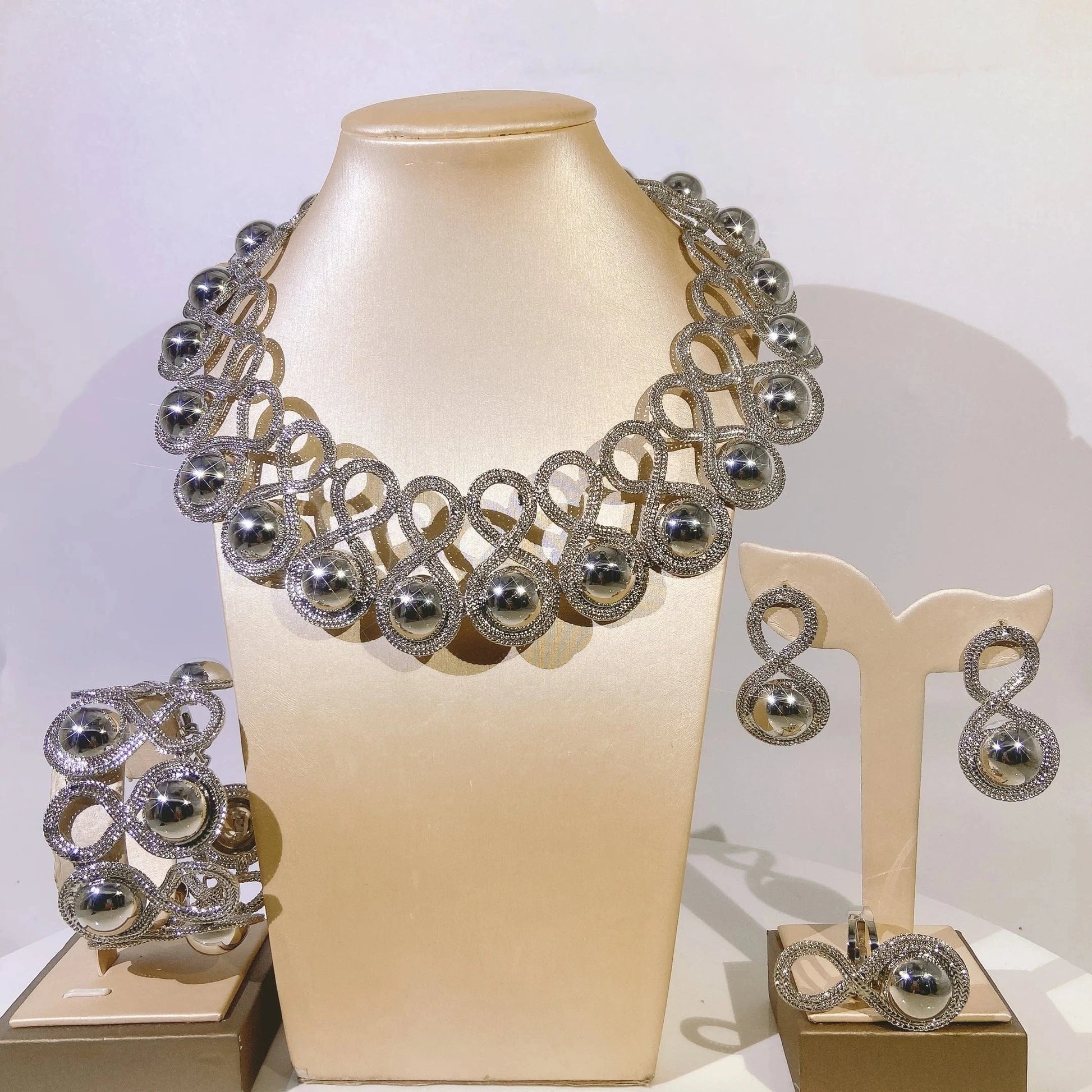 Zhuerrui Luxury Brazilian Gold Plated Jewelry Set Necklace Bracelet Earring Ring Nigerian Woman Wedding Jewelry Sets H20006