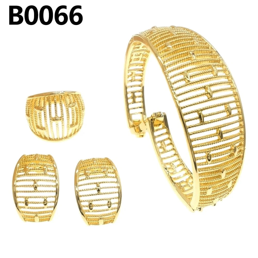 Zhuerrui New Manufacture 18K Italian Gold Jewelry Set Beautiful Luxury Wedding Dinner Wholesale Women Jewelry Sets B0060